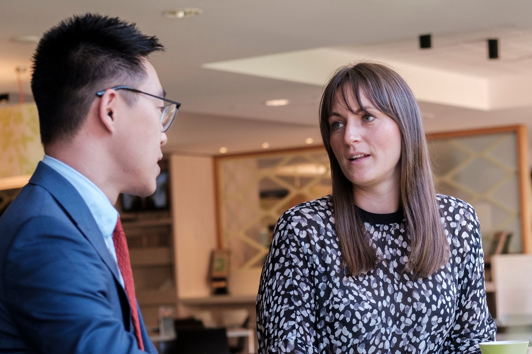 a couple looking concerned
